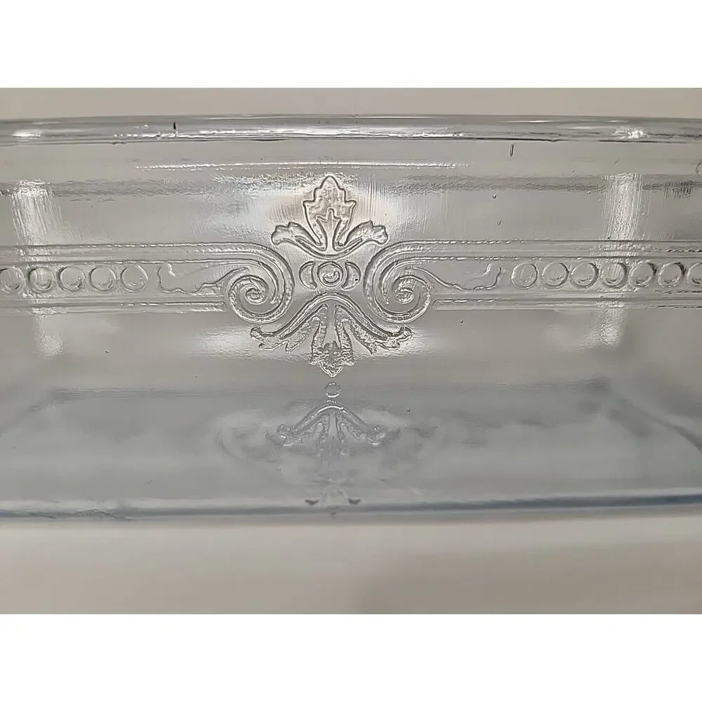 Fire King Sapphire Blue Philbe Loaf Pan 9 x 5 1941-1956 Vtg Loaf Pan Embossed